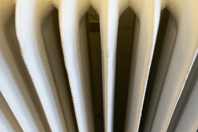 White radiator. Photo: Charlotte Carlberg Bärg.
