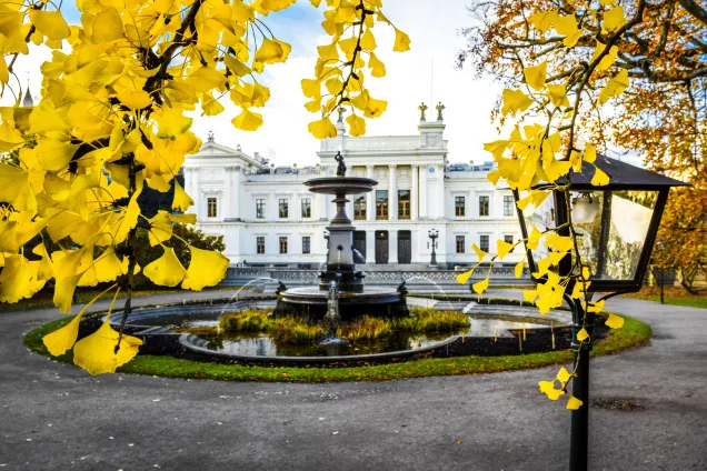 Lund University building during autumn. Photo by Kennet Ruona.